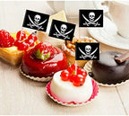 YGAOHF 110 Pieces Pirate Flag Toothpicks - Cute Pirate Party Decorations, Small Halloween Pirate Cupcake Toppers for Food, Appetizer, Cocktail, Fun Halloween Party Decorations