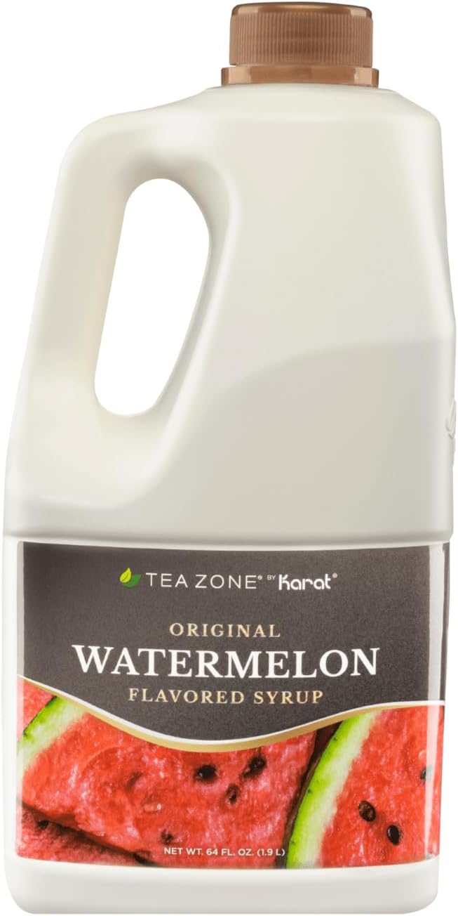 Tea Zone J1091 64 fl. oz Watermelon Syrup for Tea, Sweets, Beverages, Cocktails Blending