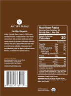 Antler Farms - 100% Pure Organic Raw Cacao Powder, 40 servings, 200g - Vegan, Gluten Free, Cultivated Naturally in Amazon Rainforest, Certified USDA Organic