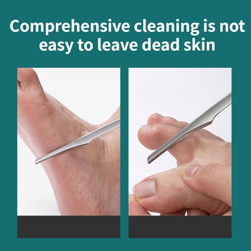 Professional Pedicure Kit - 6-Pack Stainless Steel Foot Files & Callus Removers - Dead Skin Scraper for Men & Women - Durable Foot Care Tools for Hard Skin Removal