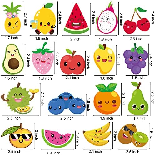 36PCS Fruit Party Cupcake Toppers Watermelon Lemon Strawberry Cake Decorations Tropical Summer Cupcake Toppers for Tutti Frutti Fruit Theme Birthday Party Supplies