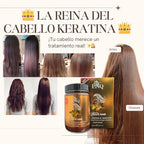 Keratina Capilar La Reina del Cabello – 850 ml – Con Argán, Colágeno, Proteína de Trigo y Vitamina E – Sin Sal ni Parabenos – Hidratación y Alisado Profundo