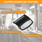 Replacement for Clipper Guards Set Compatible with 1 clipper guards,1/2 clipper guards,Guide Comb Attachment 1/8"(3.0 mm),1/16" (1.5 mm),for Barbers and Stylists,Black-2 PCS