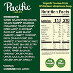 Pacific Foods Organic Tuscan-Style White Bean Minestrone Soup, 16.3 oz Can (12 Pack)