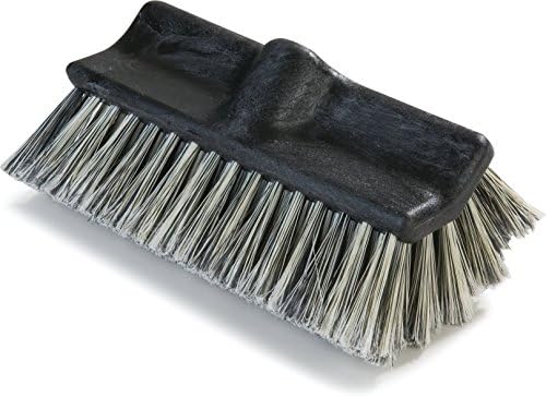 SPARTA Flo-Pac Scrub Brush Cleaning Brush, Wash Brush with Dual Surface Brush, 10 Inches, Black