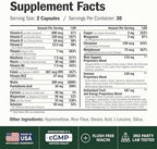 Multivitamin for Men with Methylated Vitamins and Chelated Minerals for Energy, Focus and Immune Health – Premium Daily Mens Multivitamins & Multiminerals – 60 Capsules