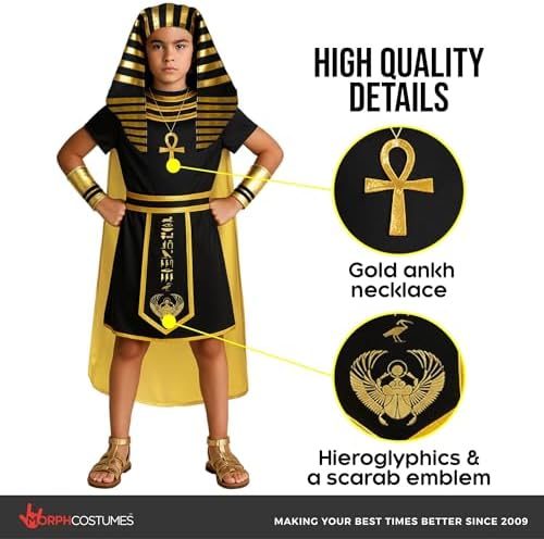 Morph Egyptian Costume Kids, Pharaoh Costume Kids, Egyptian Costumes For Boys, World Book Day Costumes For Boys