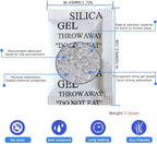 50PCS 5 Gram Silica Gel Packets, Premium Moisture Absorbers, Desiccant Packs for Storage Clothes, Shoes, Electronics, 3D Filament, Safes, Rechargeable Humidity Packs, Dehumidifier Bags, Silica Packets