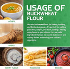 Jiva Organics Buckwheat Flour (Dark) 2 LB Bag - Vegan, Non-GMO, Kuttu, Earthy Flavor