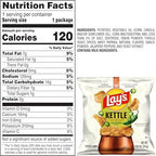 Lay's Kettle Cooked Potato Chips, Jalapeno, 0.85 Ounce (Pack of 40)