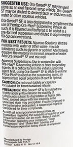 Ora-Sweet Sugar Free Syrup, 1Pt by PADDOCK LABORATORIES
