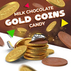 Gold Chocolate Coins | 25 Count | Individually Wrapped Chocolate Coins | Gold Candy for Holiday Treats, Buffets, Pirate Treasure, Goodie Bags & Festive Celebrations