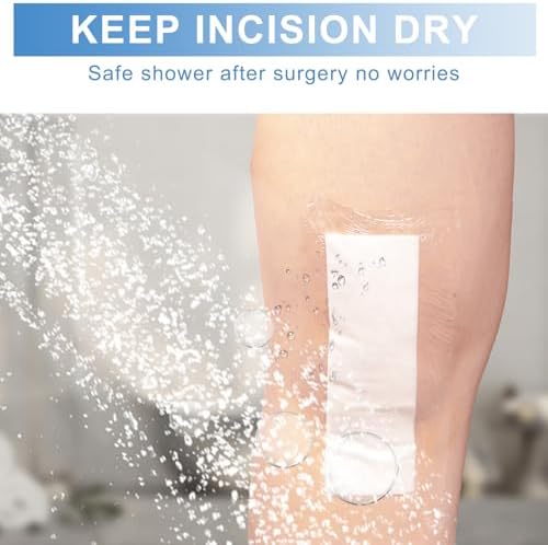 30 Pack 4"x10" Waterproof Adhesive Island Dressing for Post-Surgery Recovery | Sterile Bordered Gauze Bandages with Non-Stick Pad for Knee/Hip Replacement, Surgical Incision Care & Shower Protection