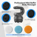 HYAKO Handheld Professional Mini Orbital Buffer Relief Massager, Adjustable Multi-Speed Vibration Deep Tissue Body Chiropractic Massager for Neck, Shoulder, Leg,Back muscle pain relief massage therapy
