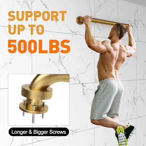 Shower Grab Bar,16 Inch Anti Slip Brushed Gold Stainless Steel Grab Bars for Bathtubs and Showers, Bathroom Grab Bar,Safety Shower Handle,Handicap Elderly Injury Senior Assist Bath Handle