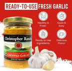 Christopher Ranch Chopped Garlic in Olive Oil, California-Grown Fresh, Ready-to-Use, Premium Quality, Gluten-Free, Vegan-Friendly, Pantry Essential, 9 oz Jar