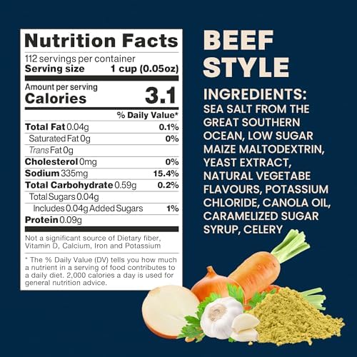 Massel Beef Style Bouillon Powder | 1 x 5.9 oz | Plant Based Broth & Soup Base | Low FODMAP, Gluten & Dairy Free, Vegan, No MSG