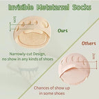 Metatarsal Pads Invisible Socks, Soft Foot Pads for Women and Men, Reusable Ball of Foot Cushions for Runners, Prevent Pain and Discomfort