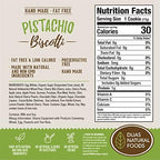 DIJAS Natural Foods, Individually Wrapped Fat Free Biscotti Cookies, All Natural Preservative Free Ingredients, Delicious Low Calorie Snack (12 oz, Pistachio)