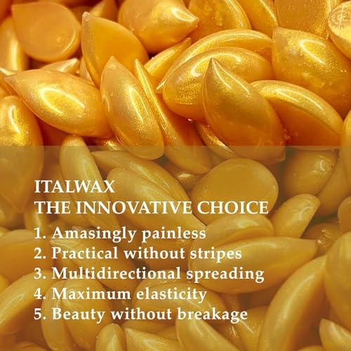 Italwax Luxury Full Body Wax - 1kg / 2.2lb - Hard wax beads for hair removal - Unscented - ideal for sensitive skins - Depilatory Cream, Film Wax - Full Body Wax Limited Edition