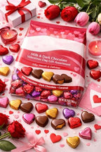 Valentine’s Day Chocolate Gift Assortment – Milk & Dark Chocolate Hearts, Bulk Individually Wrapped Candy, Classroom Exchange, Parties & Gift Bags, 28.14 oz