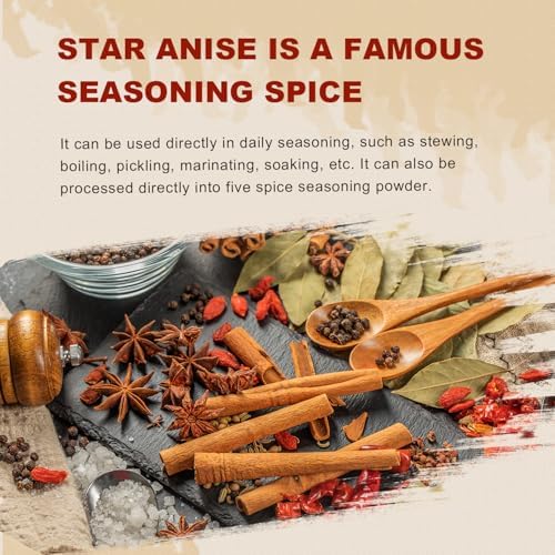 52USA Star Anise Whole, 4 Ounce (Pack of 1), NON-GMO Verified Chinese Star Anise Whole, Dried Star Anise Pods for Tea and baking