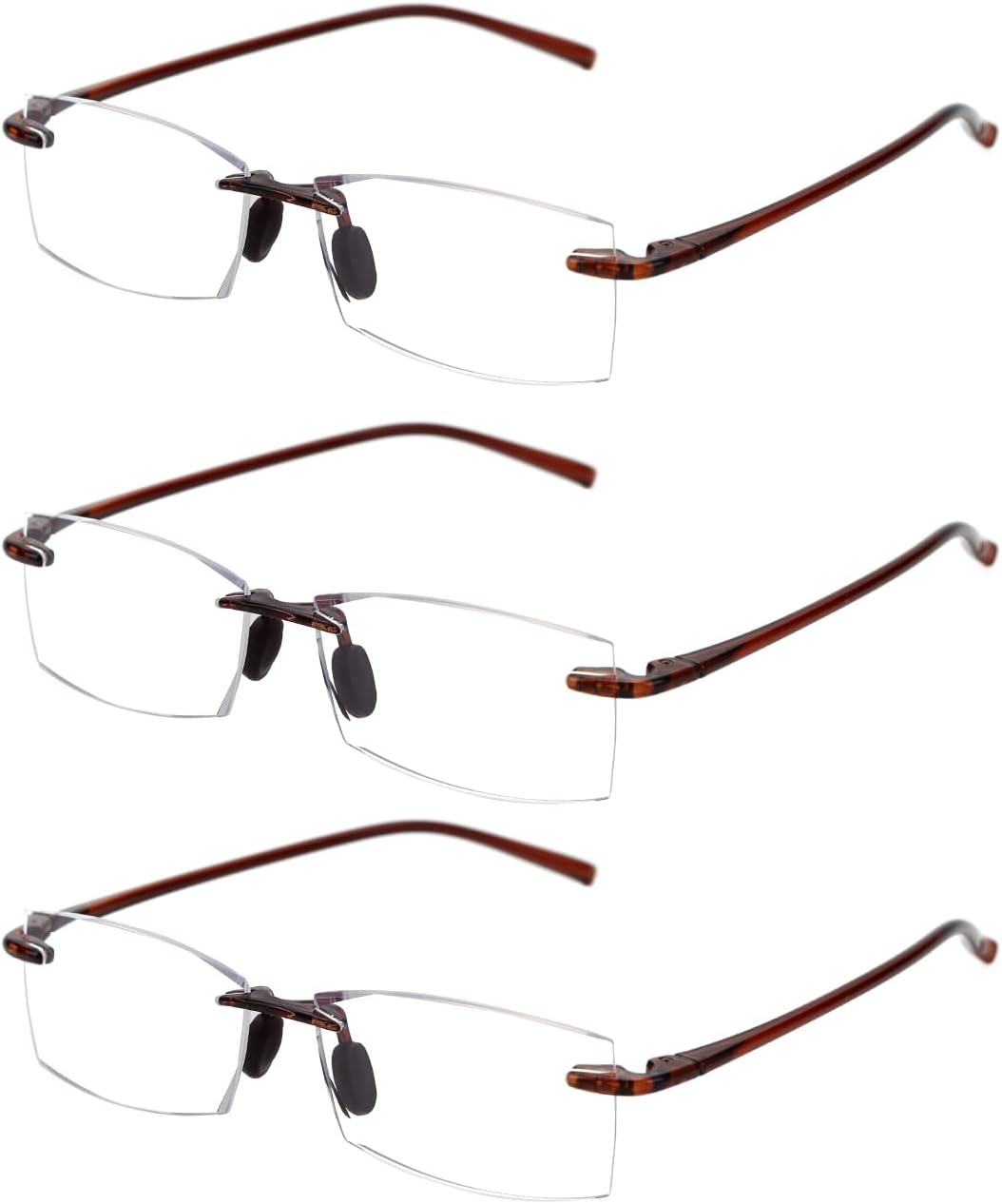 TERAISE Rimless Reading Glasses Comfortable Lightweight Frameless Reader Men Women Blue Light Blocking Computer Eyeglasses