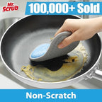 Sponges Kitchen Dish Sponge for Washing Dishes Cleaning Kitchen, All-Purpose, 6 Pack, Non Scratch, Rough Scrubbers Side for Non-Stick Cookware, Soft Microfiber Scrub Side for Dishes, Mr. Scrub