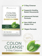 Carlyle Colon Cleanse | 12 Vegan Capsules | 3 Day Cleanse | Advanced Herbal Formula | Support Healthy Bowel Movements | Non-GMO and Gluten Free Supplement