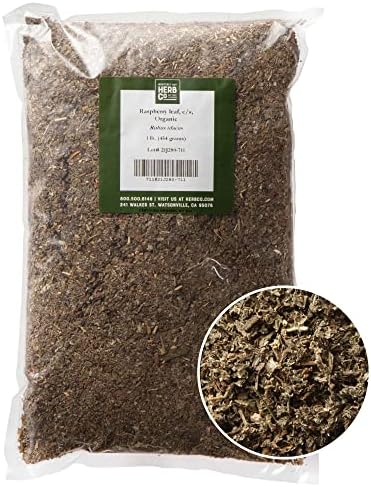 Organic Raspberry Leaf Cut & Sifted, by Herb Co, 100% Natural Herbal Tea & Skincare Ingredient, Albanian Sourced, Kosher, 1/4 lb