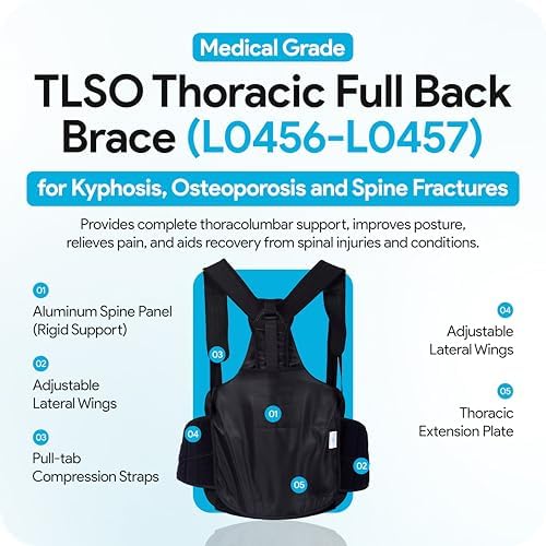 Comfyorthopedic TLSO Thoracic Full Back Brace L0456/L0457 – Medical Grade Upper & Lower Spine Support with Back Compression for Scoliosis, Kyphosis & Post-Surgery Pain Relief, Men & Women