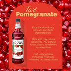 Monin - Pomegranate Syrup, Tart and Sweet, Great for Cocktails and Teas, Gluten-Free, Non-GMO (1 Liter)
