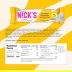 Nick’s Protein Bars Chocolate Caramel – 12-Count Box | Protein-Packed Snack, Low Calories, Low Carbs, Keto Friendly, No Added Sugar (12 bars x 50g)