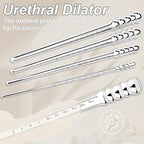 24cm Urethral Dilators with Scale Bladder Stimulation BDSM Sex Toy for Men, Smooth Metal Catheters Sounds Extra Long Penis Plug Urethral Sounding Prostate Masturbation Rod for Gay Male (S)