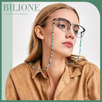 BILIONE 4Pcs Beaded Eyeglass Chains for Women & Girls, Sunglass Holder Strap Around Neck, Acrylic Glasses Hanger Keeper