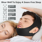 Anti Snore Chin Strap for Sleeping,Breathable CPAP Chin Strap,Adjustable Anti Snore Devices for Men and Women,Comfortable Snore Chin Strap,Effective Stop Snoring Solution
