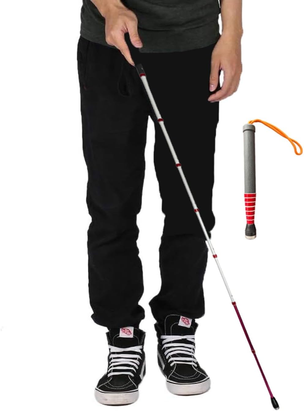 Blind Cane Mobility Cane, Retractable Walking Stick for The Elderly Sticks Men Women, Titanium Alloy Safety Walking Canes