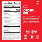 Chomps Grass-Fed and Finished Original Beef Jerky Snack Sticks 10-Pack - Keto, Paleo, Whole30, 10g Lean Meat Protein, Gluten-Free, Zero Sugar Food, Non-GMO