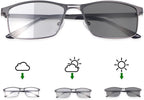 Photochromic Bifocal Reading Glasses Men Women Transition Sunglasses UV Protection Sun Readers 1.0 1.5 2.0 2.5 3.0