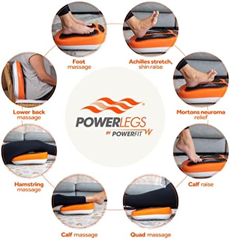 Power Legs Electric Foot Massager Machine with Remote Control, Adjustable Speed, Vibration - Calf Massager - Feet Massager for Neuropathy Pain Relief, Plantar Fasciitis, Leg Blood Circulation (Orange)