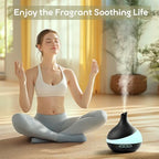 500ML Essential Oil Diffuser: Aromatherapy Humidifier with Remote Control & 14 Colors LED - 1/3/6H Timer, Auto Shut-Off, BPA-Free Cool Mist for Home Bedroom Spa Yoga