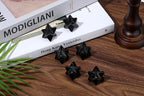 QINJIEJIE Black Obsidian Merkaba Crystal Natural Healing Stones Sacred Meditation Energy Generator 1" Reiki 3D Star Dodecahedron Crystal Grid Home Decor Protection Cleansing Spiritual Gifts