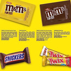SNICKERS, M&M'S & TWIX Fun Size Chocolate Candy Variety Mix, 31.18-Ounce 55 Piece Bag