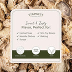 Starwest Botanicals Organic Ginger Root - Dried Ginger Herb for Tea, Baking, & Cooking, Cut and Sifted, Natural Herbal Spice, Certified Kosher, Non-GMO - Bulk 1 lb Bag