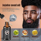 Varolan Beard Growth and Grooming Kit - Growth Oil (2Oz), Balm, Comb, E-book, Storage Bag, Mustache Mens Gift Set for Him
