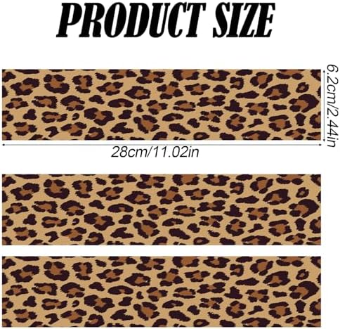 3pcs Edible Paper, 2.4x11 Inches per Sheet Edible Cheetah Print for Cakes Cheetah Print Image Leopard Cake Wrap Side Decor Glutinous Rice Paper Borders for Women's Birthday Party Decoration Supplies