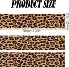 3pcs Edible Paper, 2.4x11 Inches per Sheet Edible Cheetah Print for Cakes Cheetah Print Image Leopard Cake Wrap Side Decor Glutinous Rice Paper Borders for Women's Birthday Party Decoration Supplies