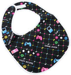 Littleforbig Cotton Waterproof Babydoll Printed Adult Bib with Adjustable Hook-and-Loop Fastener Closure - Baby Gamer Adult Bib