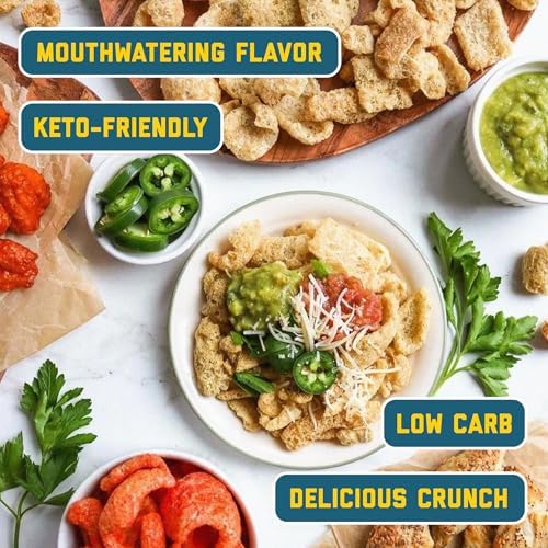 Mac's Salt & Vinegar Fried Pork Skins - Salt & Vinegar Flavored Chicharrones Pork Rinds - Low Carb, Gluten-Free, Keto-Friendly Snack- 3oz (12-Pack)