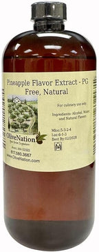 OliveNation Pineapple Extract from Natural Flavors, Tropical Aroma & Taste for Baking, Beverages, Frosting, Sugar Free, Non-GMO, Kosher, Vegan - 8 oz